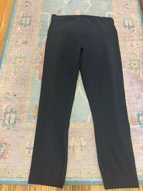 lululemon athletica Black Cropped High-Rise Leggings